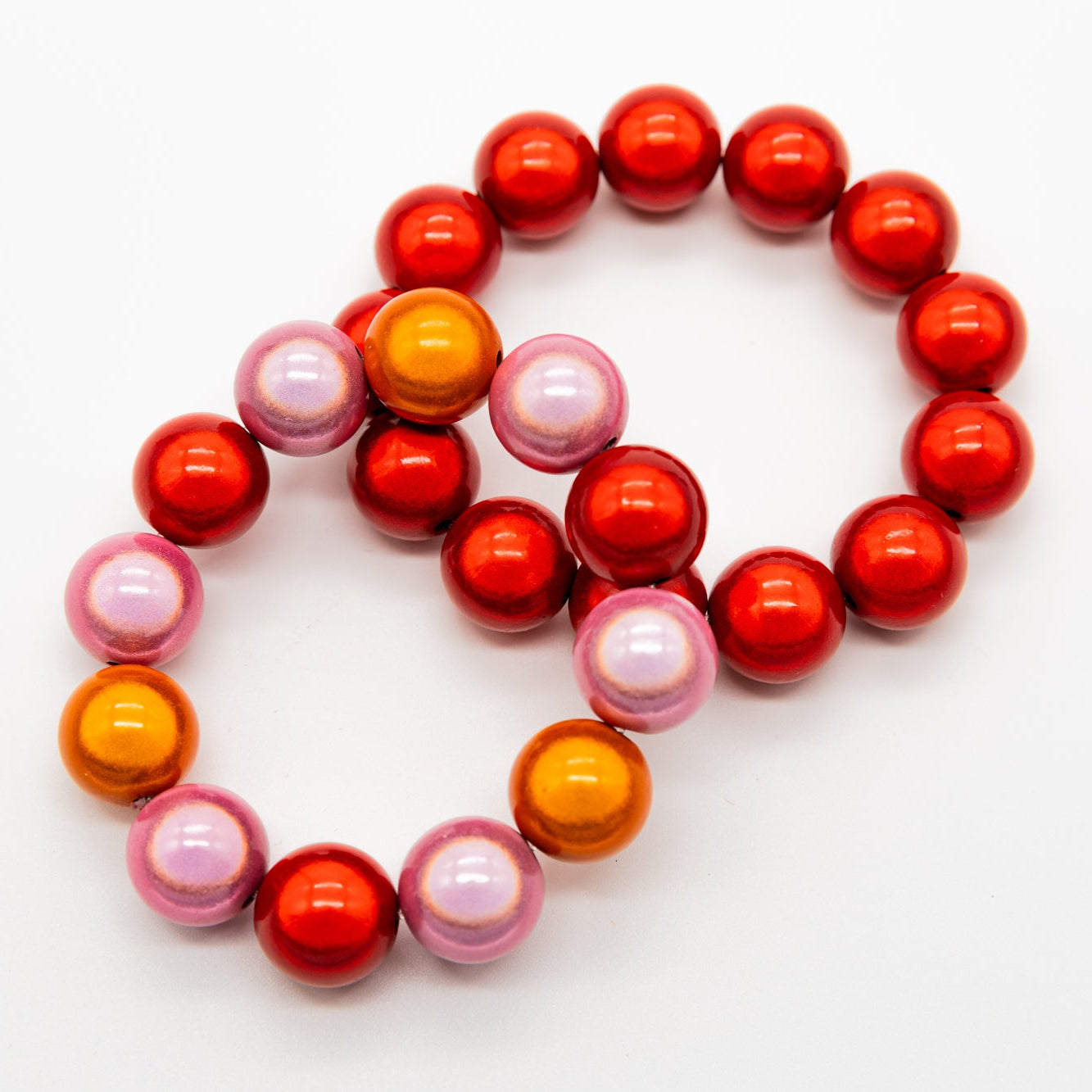 Armband "La Brisa Sunset Glow - Rot, Orange & Rosé"