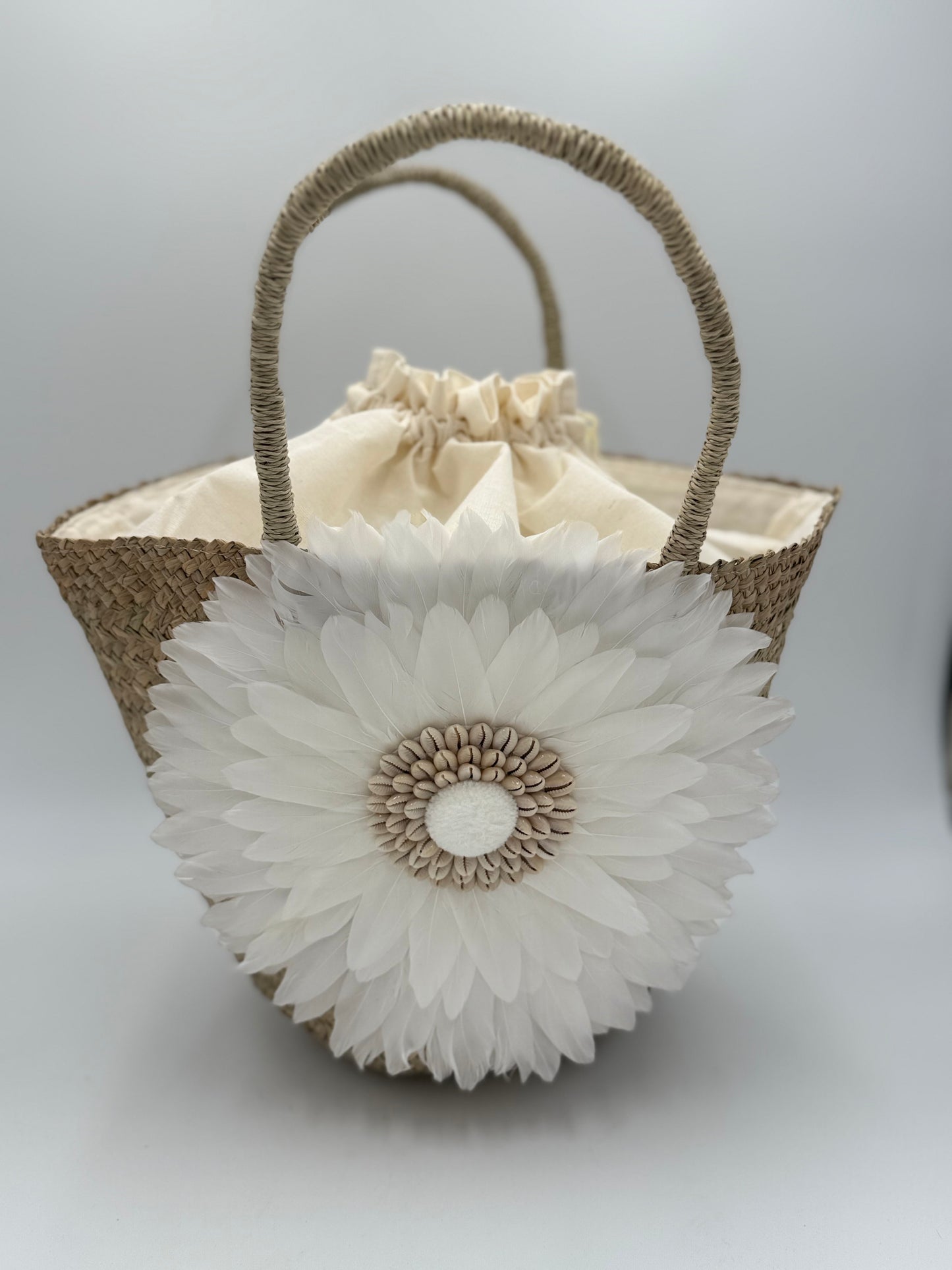 La Brisa Flower Tote White