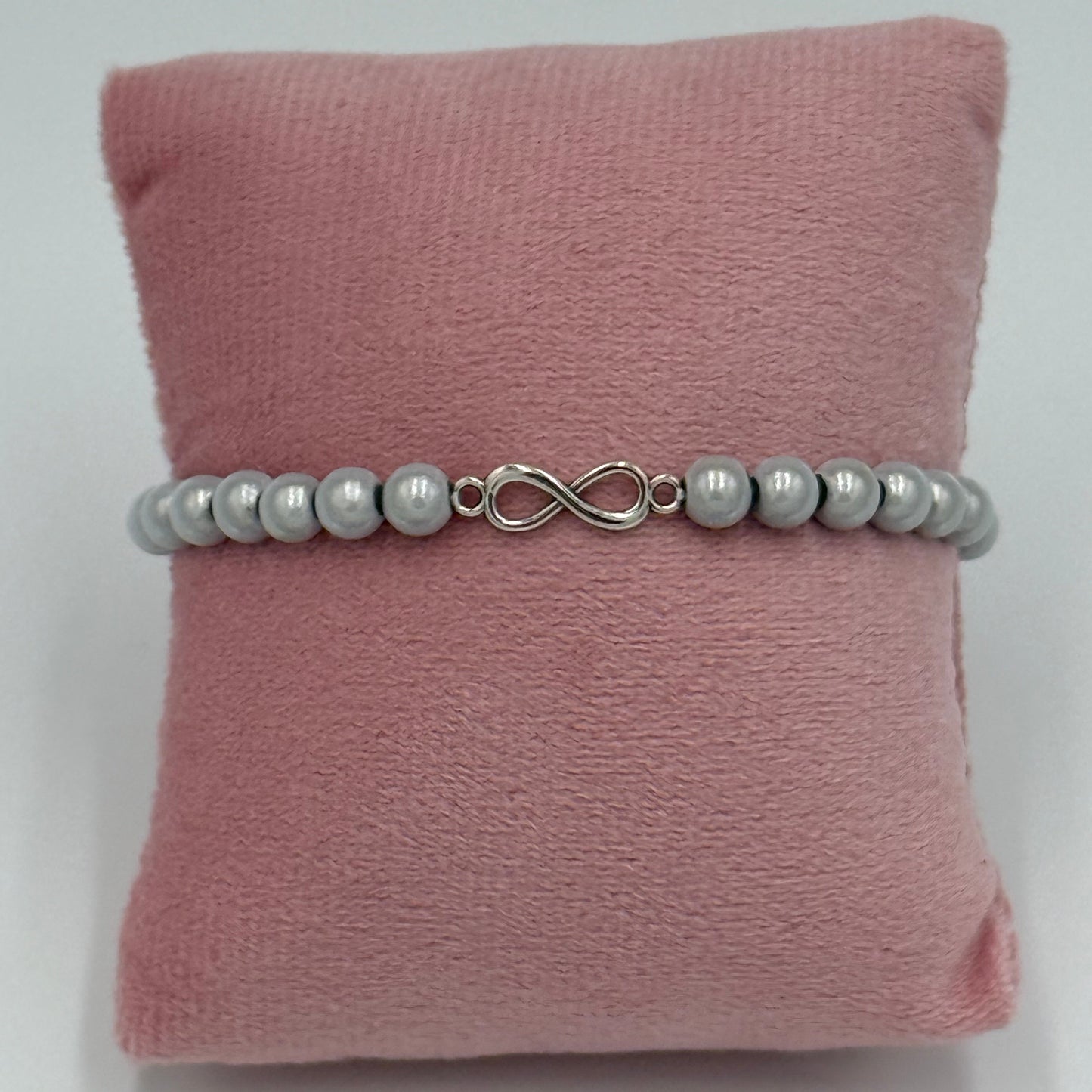 Armband "La Brisa – Bracelet Infinity Silver Pearl"