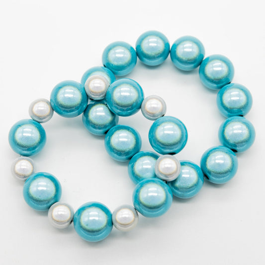 Armband "La Brisa Ocean Türkis & Weiß"